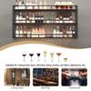 Wall-Mounted Metal Wine Rack with Stemware Storage view 4