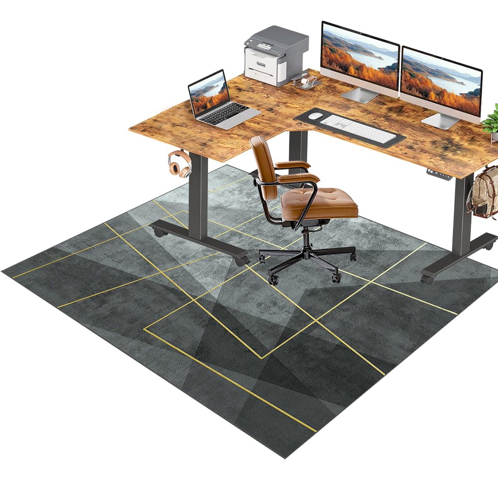 Office Chair Mat, Gaming Rug, 120 x 170 cm, Scratch-Resistant Floor Protector