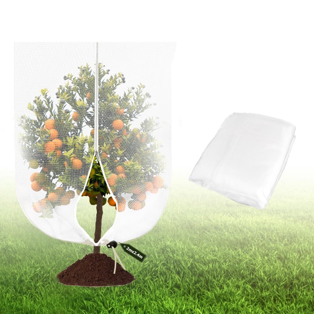 SUPAWAY 1-Piece Insect Protection Net, 2 x 2.4 m, with Zipper and Drawstring