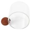 120 ml Glass Coffee Cup with Wooden Ball Handle view 1