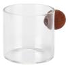 120 ml Glass Coffee Cup with Wooden Ball Handle view 3