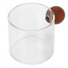 120 ml Glass Coffee Cup with Wooden Ball Handle view 4