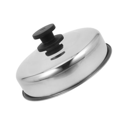 Round Grill Food Dome Cover with Heat-Resistant Stainless Steel Handle