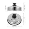 Round Grill Food Dome Cover with Heat-Resistant Stainless Steel Handle view 2