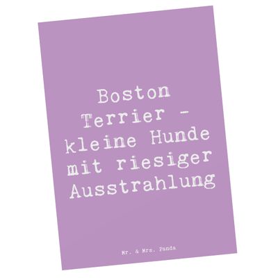 Mr. & Mrs. Panda Boston Terrier Quote Postcard