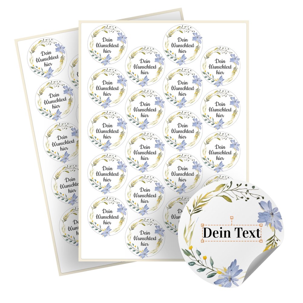 Personalized Christmas Stickers, 40 Round Labels, 2 in. | Design 8