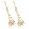 HOLIDYOYO Handwoven Cotton Rope Banana Hanger with Wooden Beads view 1