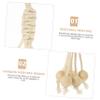 HOLIDYOYO Handwoven Cotton Rope Banana Hanger with Wooden Beads view 3