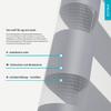 Estika Double Roller Blind, No-Drill Clamp Mount, 80 x 220 cm, Gray view 3