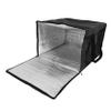 Black Large Insulated Pizza Bag with Double Zipper and Handles view 1