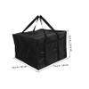 Black Large Insulated Pizza Bag with Double Zipper and Handles view 2