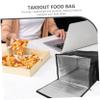 Black Large Insulated Pizza Bag with Double Zipper and Handles view 4