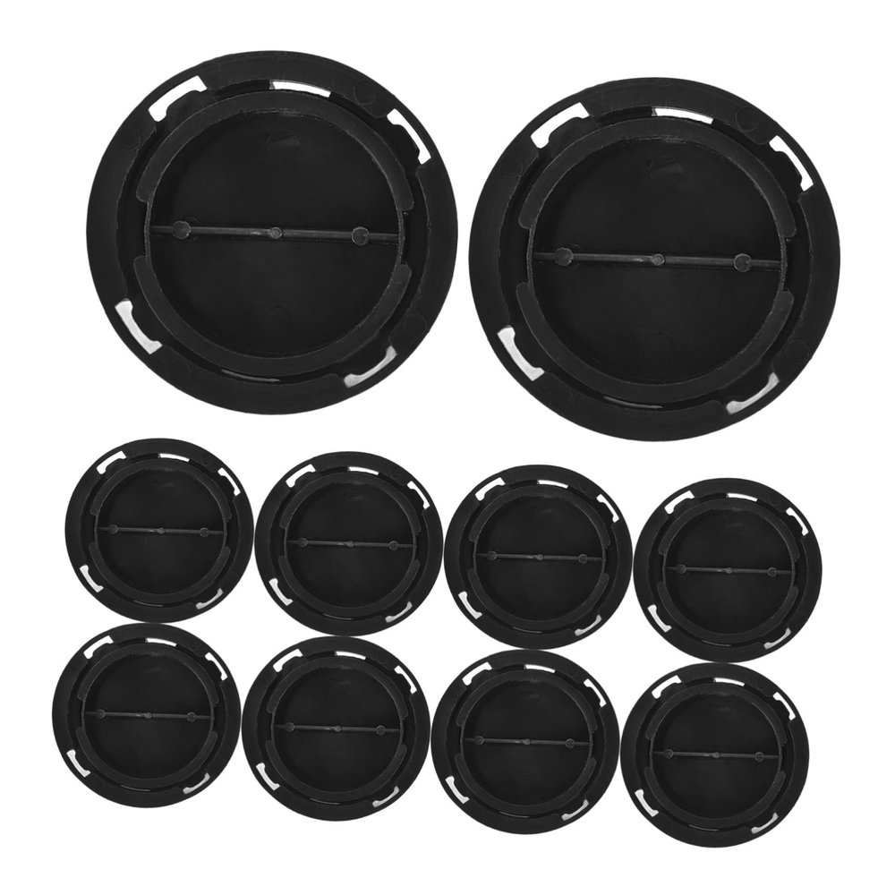 10 ABS Piggy Bank Plugs, Black