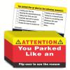 Parking Cards for Bad Parkers, Funny Joke Tickets, 3.5 x 2 in view 1