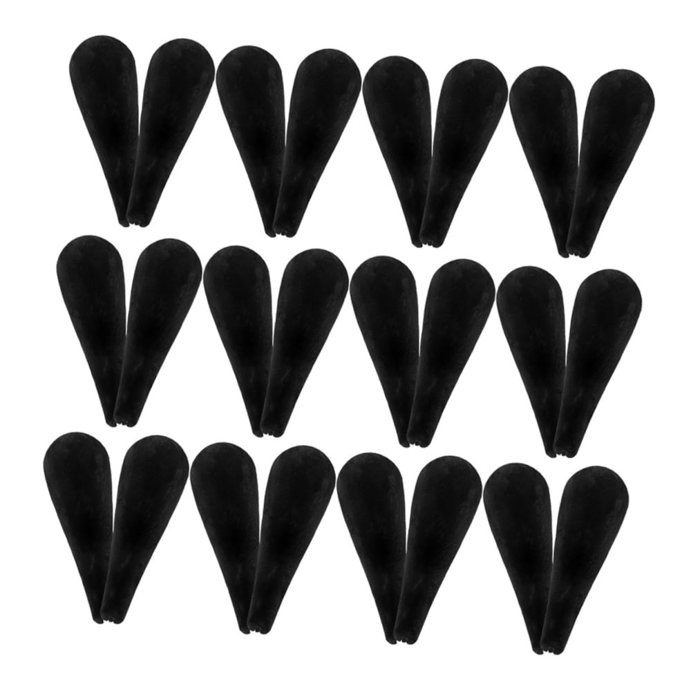 Zerodeko 24-Pack Black Velvet Hangers with Non-Slip Shoulder Pads