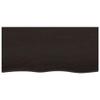 FENLAX Dark Brown Floating Wall Shelf, 100 x 50 x 2–6 cm view 4
