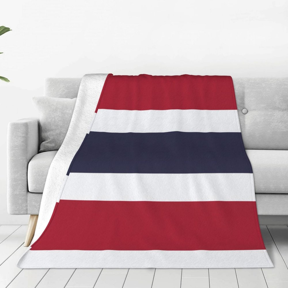 YQTGBCED Versatile Thailand Flag Flannel Blanket, Ultra-Soft Fleece Blanket for All Weather