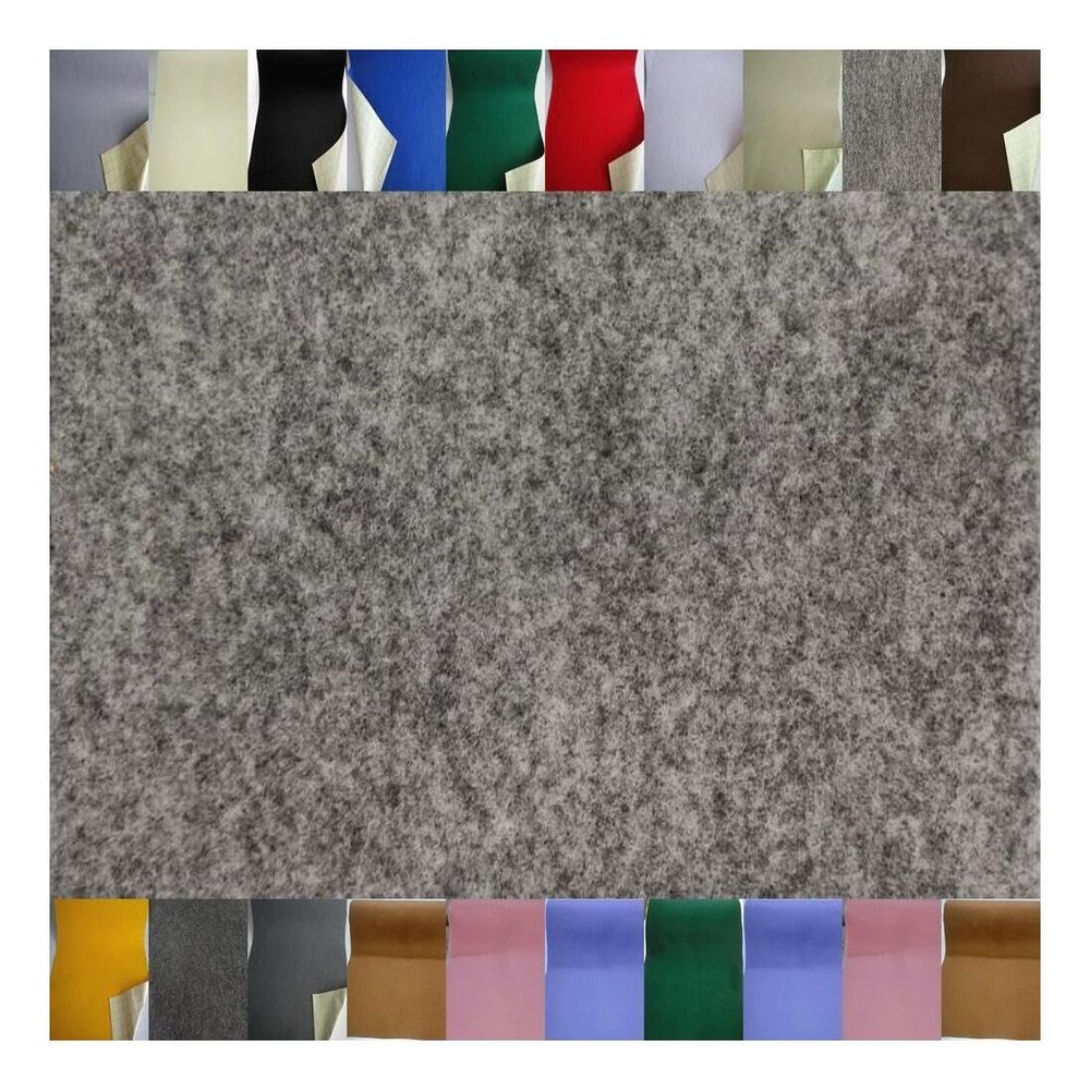 Fabrics-City Gray Mélange Self-Adhesive Wool Felt, 5365
