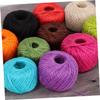 Colorful Jute Twine, 10 Pieces, 25 m Long, 2 mm, for DIY Crafts view 2