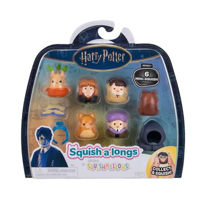Squish-a-longs SQAL0105 - Harry Potter 6-Pack, Wave 1, Style 1, Includes 6 x 2.5 cm Mini Squish, 2 Accessories, 1 Ring and 1 Collector's Guide
