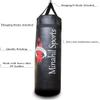 Heavy Punching Bag for Home and Gym | Muay Thai, Kickboxing, MMA, Karate, Taekwondo, Boxing, Combat Training, Unfilled Faux Leather (Black) view 2