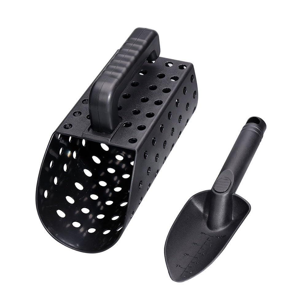 JUCHRZEY Beach Gold-Digging Sifting Tool, Sand Scoop and Shovel, ABS Plastic Beach Shovel, Metal-Detecting Accessory for Children and Adults