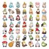 Craft Stickers: 50 Stationery and Gnome Stickers, Cute Cartoon Designs, Water-Resistant, for Water Bottles, Laptops, Phones, Scrapbooking and Guitars view 1