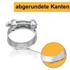 4 pcs | V2A Stainless Steel W4 Hinged-Bolt Clamps 44–47 mm | Industrial Exhaust Clamps view 3