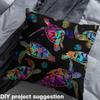 Loussiesd Sea Turtle Upholstery Fabric by the Yard, 3D Printed, Waterproof view 4
