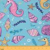 Loussiesd Seahorse Upholstery Fabric by the Yard, 92 x 150 cm, Waterproof Ocean Design view 1