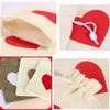 5-Pack Jute Gift Bags, Drawstring Linen Pouches, White + Red C, 13 x 18 cm view 2
