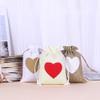 5-Pack Jute Gift Bags, Drawstring Linen Pouches, White + Red C, 13 x 18 cm view 3