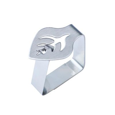 HESHUWEN Stainless Steel Tablecloth Clips, 4-Piece, Leaf Shape, A Leaves