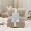 Morbuy Cozy Flannel Fleece Throw Blanket, Khaki, 200 x 200 cm view 1