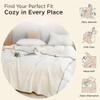 Morbuy Cozy Flannel Fleece Throw Blanket, Khaki, 200 x 200 cm view 4