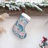 BREAUX Blue Christmas Stocking with Cartoon Fish Print, Black, One Size view 2