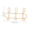 Zerodeko Natural-Tone Handmade Rattan Wall Hooks, 3 Hooks view 2