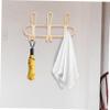 Zerodeko Natural-Tone Handmade Rattan Wall Hooks, 3 Hooks view 3