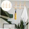 Zerodeko Natural-Tone Handmade Rattan Wall Hooks, 3 Hooks view 4