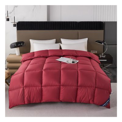 HonunGron Goose Down Winter Comforter, Extra Warm, Red, 150 x 200 cm, 3.5 kg