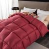 HonunGron Goose Down Winter Comforter, Extra Warm, Red, 150 x 200 cm, 3.5 kg view 2