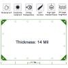 ZHENGQIAN Clear PVC Tarp, 365 g/m PVC Glass-Clear Waterproof Cover, 0.35 mm Thick, for Garden Furniture, Plants, Greenhouses, Pet Hutches and Roofs, 2.8 x 4 m (9.1 x 13.1 ft) view 2