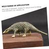 PRETYZOOM 5-Piece Gold Brass Pangolin Figurine Set view 2