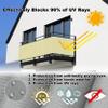 Balcony 95 x 550 cm Light Yellow Windbreak Screen, Waterproof and UV-Resistant view 4