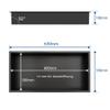 Qeke 60 cm Recessed Shower Niche with Frame, Black view 2