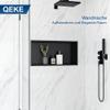 Qeke 60 cm Recessed Shower Niche with Frame, Black view 3