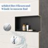 Qeke 60 cm Recessed Shower Niche with Frame, Black view 4