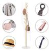 Vintage Brass Coat Rack with 8 Hooks and Marble Base view 3