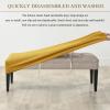 DEZYPZAM Stretch Dining Bench Cover, Yellow view 3