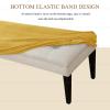 DEZYPZAM Stretch Dining Bench Cover, Yellow view 4